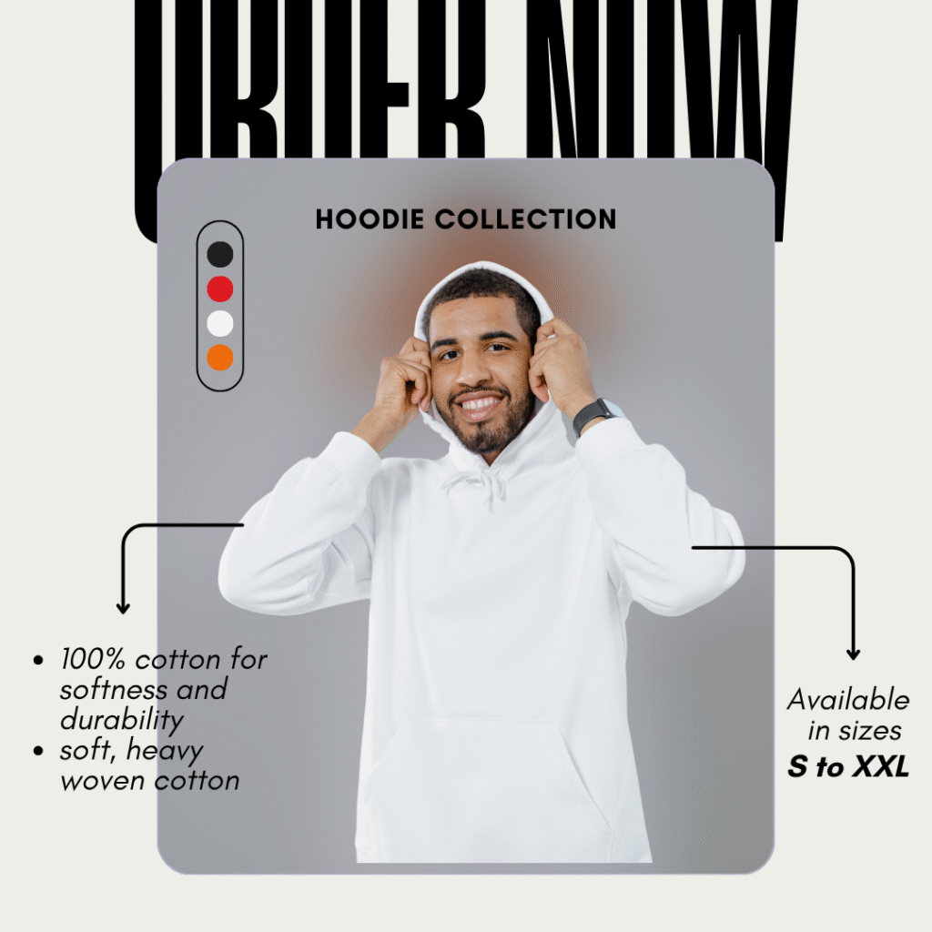 Black and White Modern Hoodie Collection Instagram Post