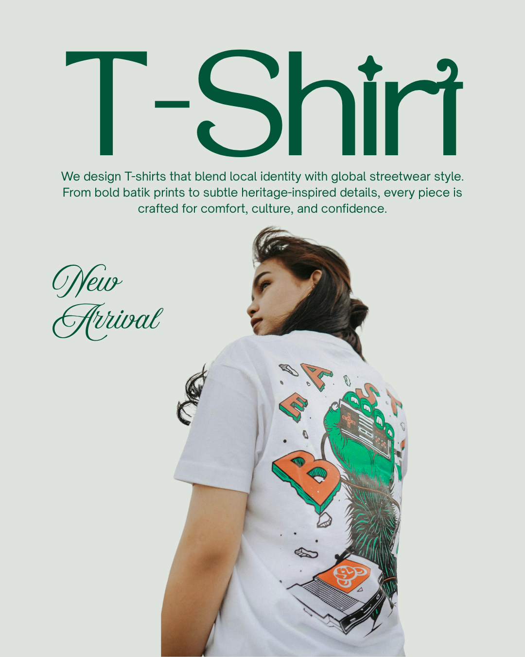 Green Simple T-Shirt New Arrival Instagram Post